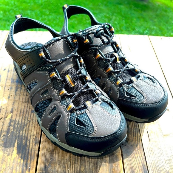 Men's Canyon Creek Black Hiking Sandals size 11 Great Condtion - Picture 1 of 11
